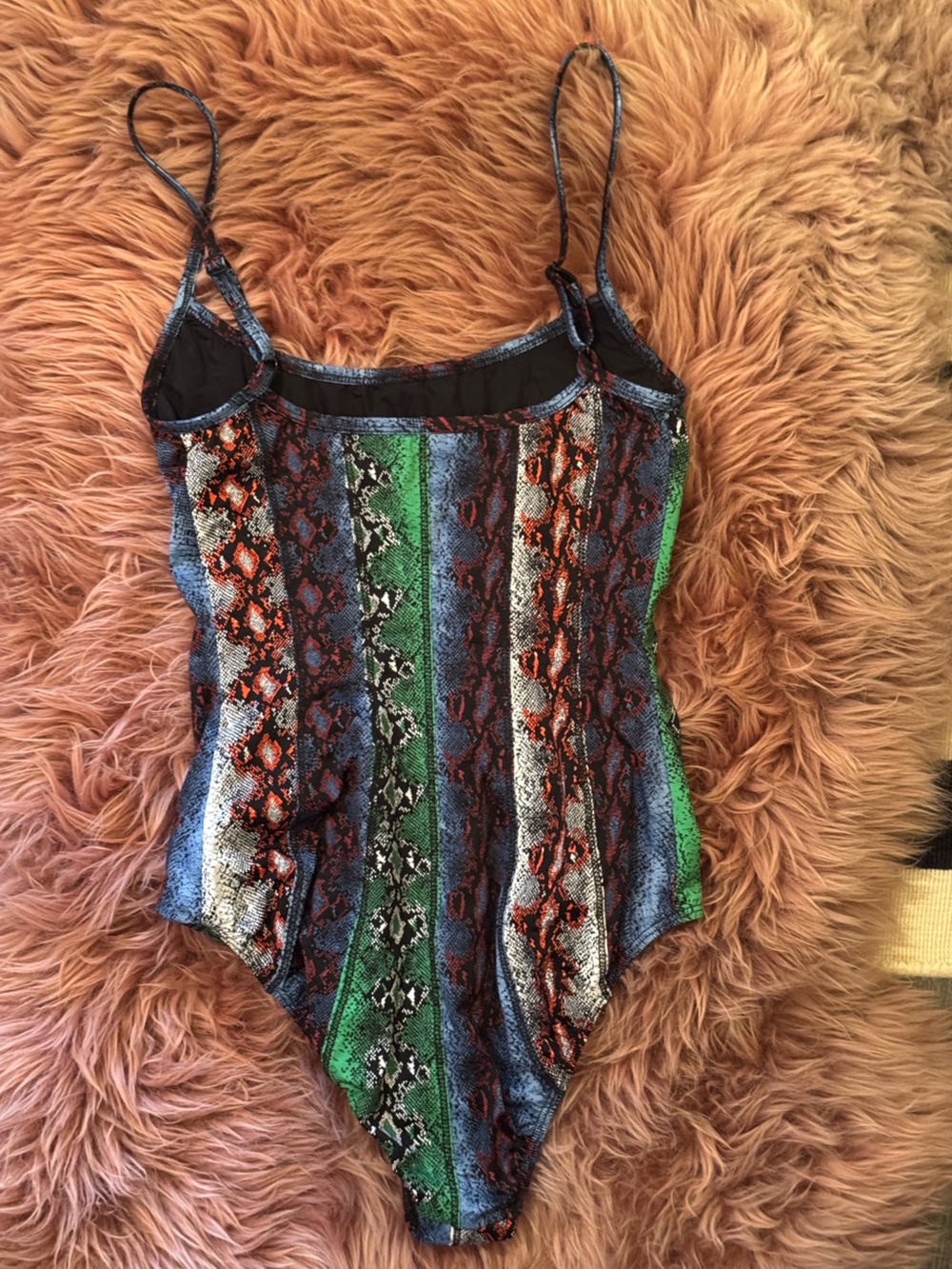 Rachel Comey-Colourful Snake-Print One-Piece Swimsuit in Blue, Green, Red - Picture 5 of 6